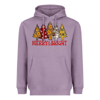 Lavender merry and bright leopard christmas trees Heavyweight Hoodie - AdoDesignShop