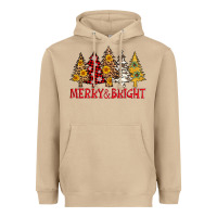 Mushroom merry and bright leopard christmas trees Heavyweight Hoodie - AdoDesignShop