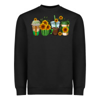 Black sunflowers coffee cups Heavyweight Sweatshirt - AdoDesignShop