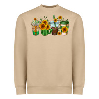 Mushroom sunflowers coffee cups Heavyweight Sweatshirt - AdoDesignShop