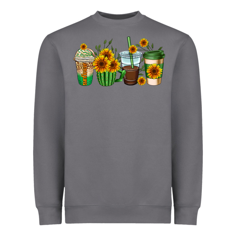 Sunflowers Coffee Cups Heavyweight Sweatshirt by AdoDesignShop | Teevron