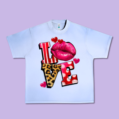Western Love Lips Urban Heavy Tee Designed By Fadigitalartstudio