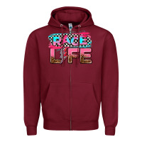 Burgundy race life Zipper Hoodie - AdoDesignShop