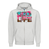 Dove Grey race life Zipper Hoodie - AdoDesignShop