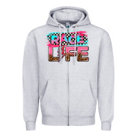 Heather Grey race life Zipper Hoodie - AdoDesignShop