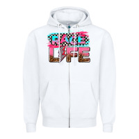 White race life Zipper Hoodie - AdoDesignShop