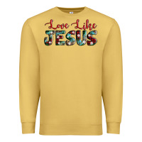 Antique Gold love like jesus Premium Sweatshirt - AdoDesignShop