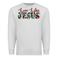 Dove Grey love like jesus Premium Sweatshirt - AdoDesignShop