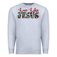 Heather Grey love like jesus Premium Sweatshirt - AdoDesignShop