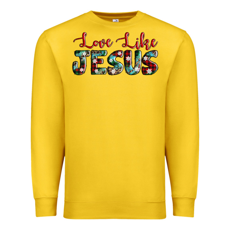 Love Like Jesus Premium Sweatshirt by AdoDesignShop | Teevron