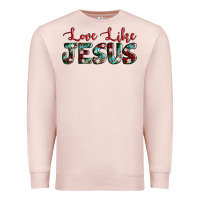 Pale Pink love like jesus Premium Sweatshirt - AdoDesignShop