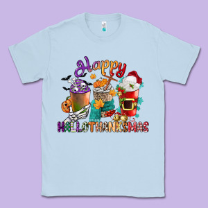 Hallothanksmas Coffee Cups Classic Tee Designed By Cowgirlartshop