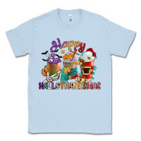 Dusty Blue hallothanksmas coffee cups Classic Tee - CowGirlArtShop