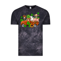 Cloud Black St. Patrick's farm animals and truck Vintage Tee - OliviaCreatesArt