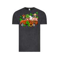 Vintage Black St. Patrick's farm animals and truck Vintage Tee - OliviaCreatesArt