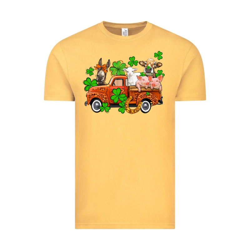 St. Patrick's Farm Animals And Truck Vintage Tee by OliviaCreatesArt | Teevron