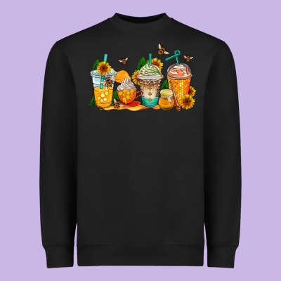 Bumble Bee Coffee Cups Heavyweight Sweatshirt Designed By Adodesignshop