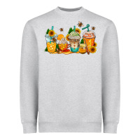 Heather Grey bumble bee coffee cups Heavyweight Sweatshirt - AdoDesignShop