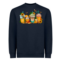 Navy bumble bee coffee cups Heavyweight Sweatshirt - AdoDesignShop