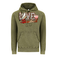 Vintage Olive love baseball Vintage Hoodie - FaDigitalArtStudio