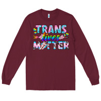 Burgundy Western LGBTQ+ Trans Lives Matter Long Sleeve Tee - BundleAndBundleShop