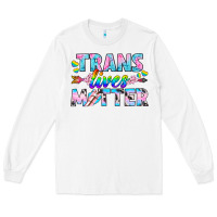 White Western LGBTQ+ Trans Lives Matter Long Sleeve Tee - BundleAndBundleShop