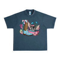 Midnight Navy Easter cowboy boots hat Urban Heavy Tee - OliviaCreatesArt