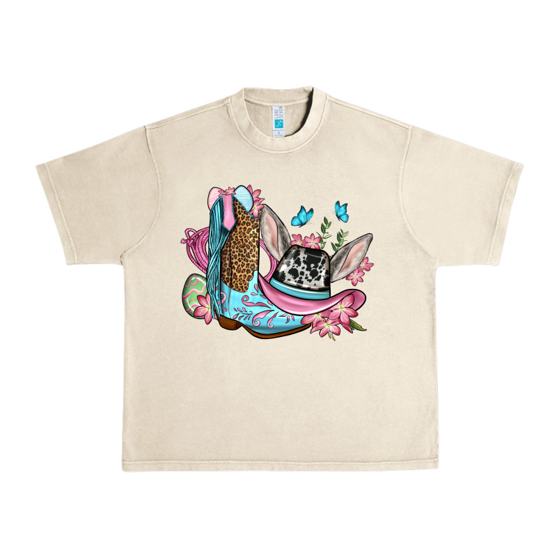 Easter Cowboy Boots Hat Urban Heavy Tee by OliviaCreatesArt | Teevron