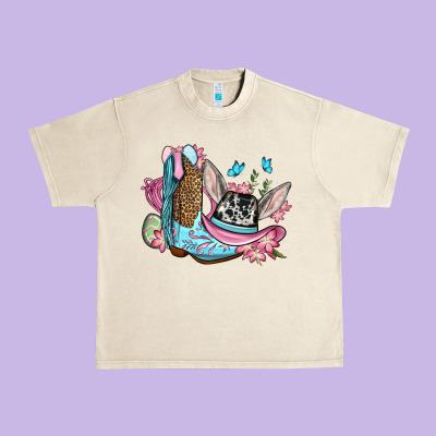 Easter Cowboy Boots Hat Urban Heavy Tee Designed By Oliviacreatesart
