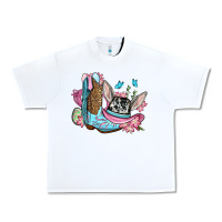 White Easter cowboy boots hat Urban Heavy Tee - OliviaCreatesArt