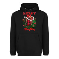 Black merry christmas boots hat rope Heavyweight Hoodie - AdoDesignShop