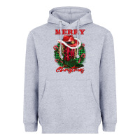 Heather Grey merry christmas boots hat rope Heavyweight Hoodie - AdoDesignShop