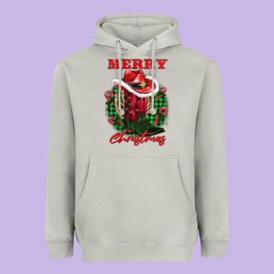 Merry Christmas Boots Hat Rope Heavyweight Hoodie Designed By Adodesignshop