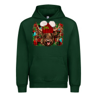 Forest Green highland cow christmas Urban Hoodie - JahusDesignShop