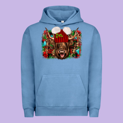 Highland Cow Christmas Urban Hoodie Designed By Jahusdesignshop