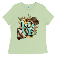 Matcha Love boots hat western Cowboy Ladies Tee - HowdyJamesFarm