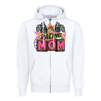 White racing mom with racing oto equipment Zipper Hoodie - AdoDesignShop