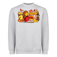 Heather Grey softball coffee cups Heavyweight Sweatshirt - AdoDesignShop