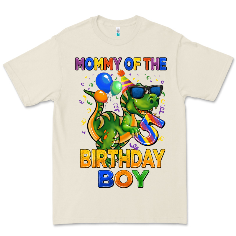 Mommy Of The 5 Th Birthday Boy T Rex Premium Tee by CowGirlArtShop | Teevron