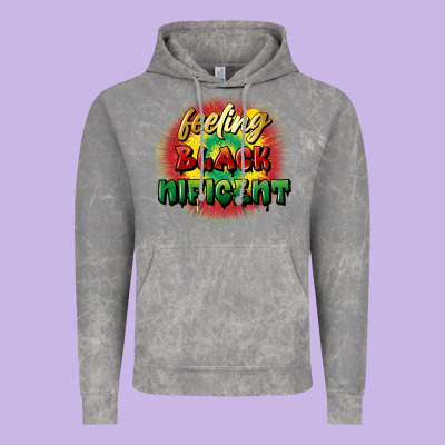 Feeling Blacknificent Vintage Hoodie Designed By Fadigitalartstudio