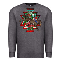 Charcoal Heather aztec rodeo christmas Premium Sweatshirt - AdoDesignShop