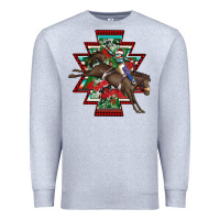 Heather Grey aztec rodeo christmas Premium Sweatshirt - AdoDesignShop
