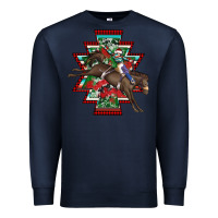 Navy aztec rodeo christmas Premium Sweatshirt - AdoDesignShop