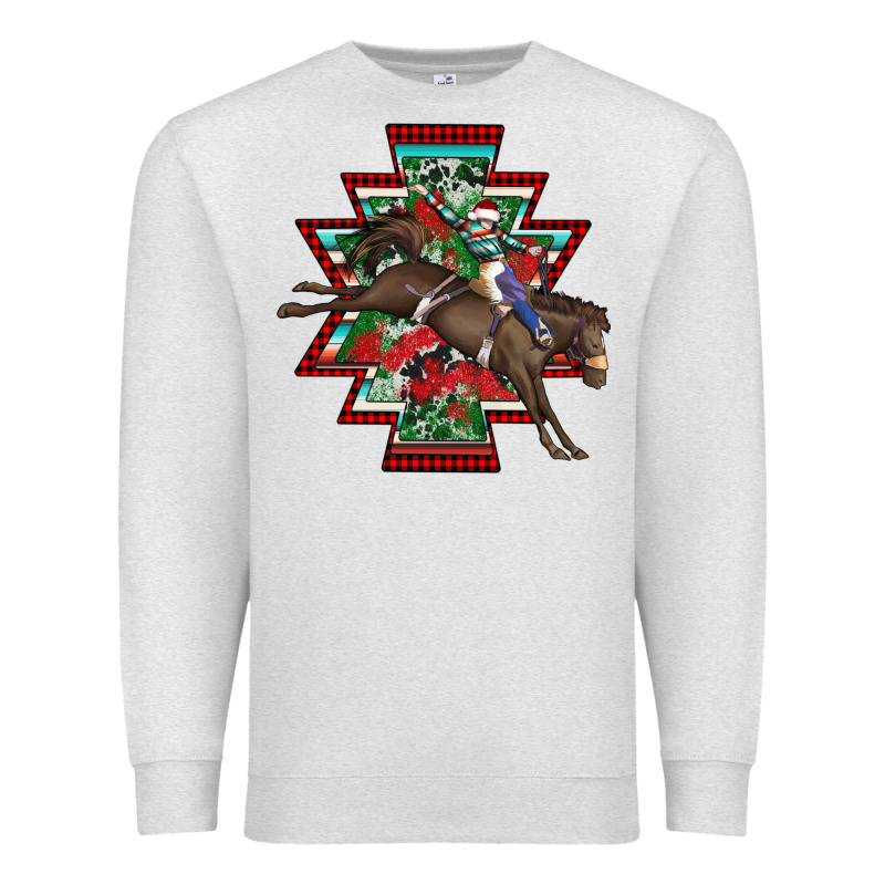 Aztec Rodeo Christmas Premium Sweatshirt by AdoDesignShop | Teevron