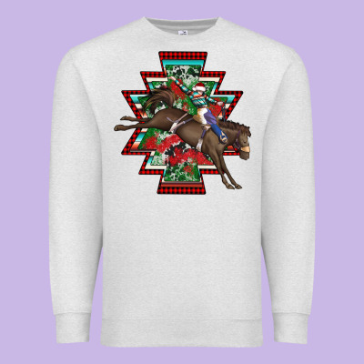 Aztec Rodeo Christmas Premium Sweatshirt Designed By Adodesignshop