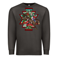 Smoke aztec rodeo christmas Premium Sweatshirt - AdoDesignShop