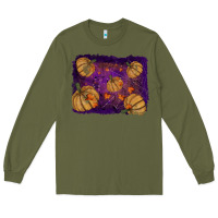 Army Green halloween leaves tool leather backround Long Sleeve Tee - RanaPortraitStore
