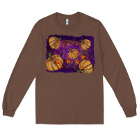 Chestnut halloween leaves tool leather backround Long Sleeve Tee - RanaPortraitStore