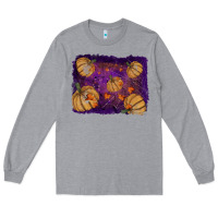 Heather Grey halloween leaves tool leather backround Long Sleeve Tee - RanaPortraitStore