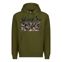 Army Green blessed mom Premium Hoodie - SublimationCraftShop